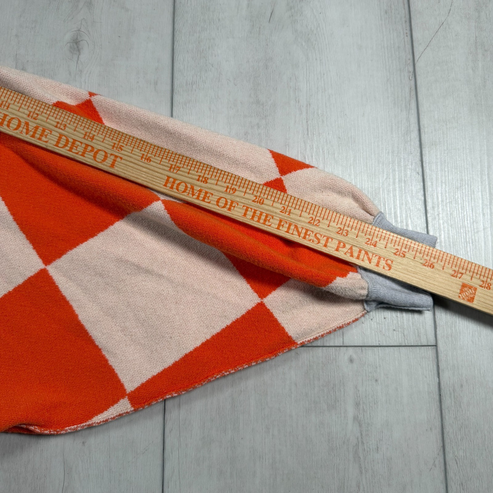We The Free People Manny Checkered Oversized Cardigan Orange Womens XS Boho Cozy - Picture 12 of 12